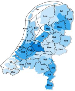 Overzicht weerstations september 2017